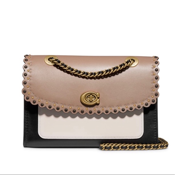 Coach Handbags - COACH  PORKER  COLOR-BLOCK RIVET SHOULDER BAG